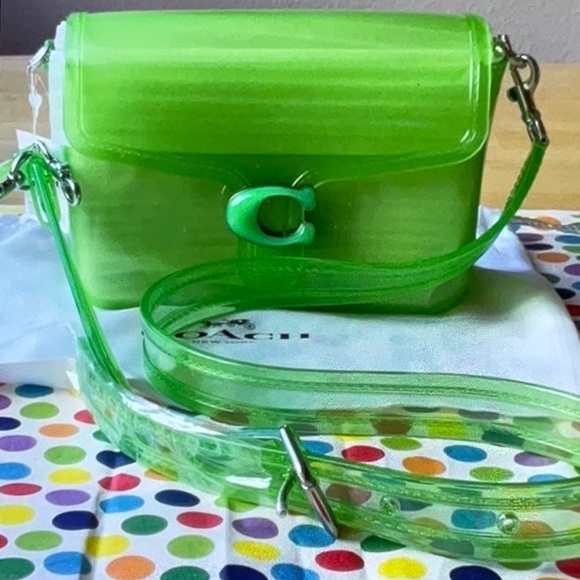 💚 COACH GREEN JELLY TABBY 💚 NWT - Picture 4 of 15